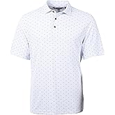 Cutter & Buck Mens Virtue Eco Pique Tile Print Recycled Mens Big & Tall Polo