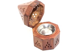 Govinda - 5 Inch Temple Wooden Charcoal/Cone Burner