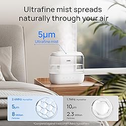 Dreo Humidifiers for Bedroom, 4L Top Fill for Large