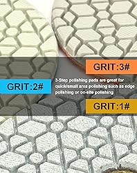 PANFREET 3 Step Diamond Polishing Pads 4-inch Wet