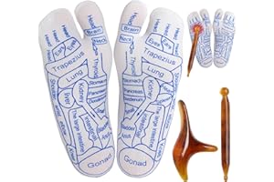 AM-REIMAY Acupressure Reflexology Socks with Trigger Point Massage Tool, Reflexology Foot Massage Socks for Women and Men, Foot Reflexology Socks with Massage Tools for Foot Pain Relief at Home (Man-Large)