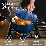 Nuovva Enamelled Cast Iron Dutch Oven 5 Quart Blue no seasoning view 6