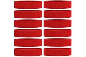 ONUPGO Sweatband Headbands for Men & Women -3PCS/12PCS Sports Headbands Moisture Wicking Athletic Cotton Terry Cloth Head Band