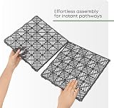 FiNeWaY 9pc Garden Plastic Tiles Interlocking Grey Non-Slip Weatherproof view 3