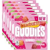 STARBURST GOODIES FaveREDS Plant-Based Gummy Candy Bulk, 1.8 Oz Bag, 12 Pk | Low sugar snack gummies, sweet treat candy gummies, plant-based red fruit flavor gluten free candy snacks bulk