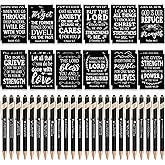 Estune 48 Pcs Bible Pens Notepads Gifts Set Ballpoint Pen Notebook Inspirational Quotes Christian Pens Bible Journal for Women Motivational Christian Gifts (Classic Style)