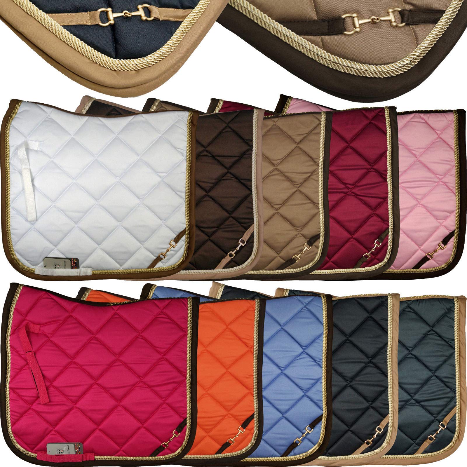 HKM 7465 Golden Gate Bit Saddle Pad DR VS Pony