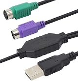 GELRHONR PS/2 to USB Cable Adapter for Keyboard Mouse Plug Play Black view 5