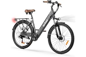 ACTBEST Core Electric Bike for Adults - 468Wh Removable Battery, 26 inch Step Thru Electric Bicycle, Peak 750W Brushless Motor Cityrun Ebike, with 7 Speed, Up to 50 Miles, E-Bikes