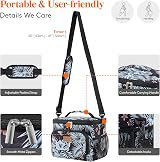 Lifewit Insulated Lunch Bag 9L Leakproof With Adjustable Strap Flower Design view 6