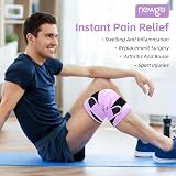 NEWGO Reusable Knee Ice Pack Wrap Full Coverage Gel Pad Purple view 2