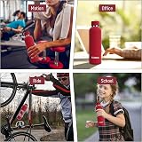 Exllena 500ml Insulated Water Bottle Red with Clip Double Wall Stainless view 6