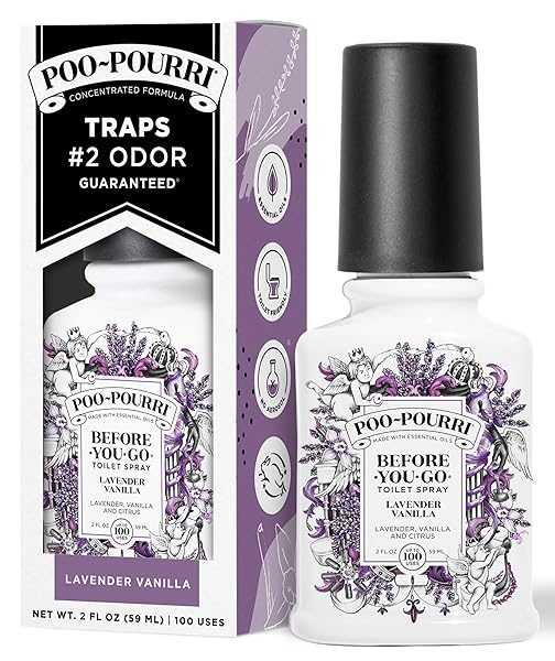 POO-POURRI BEFORE-YOU-GO TOILET SPRAY, LAVENDER VANILLA, 2 FL...