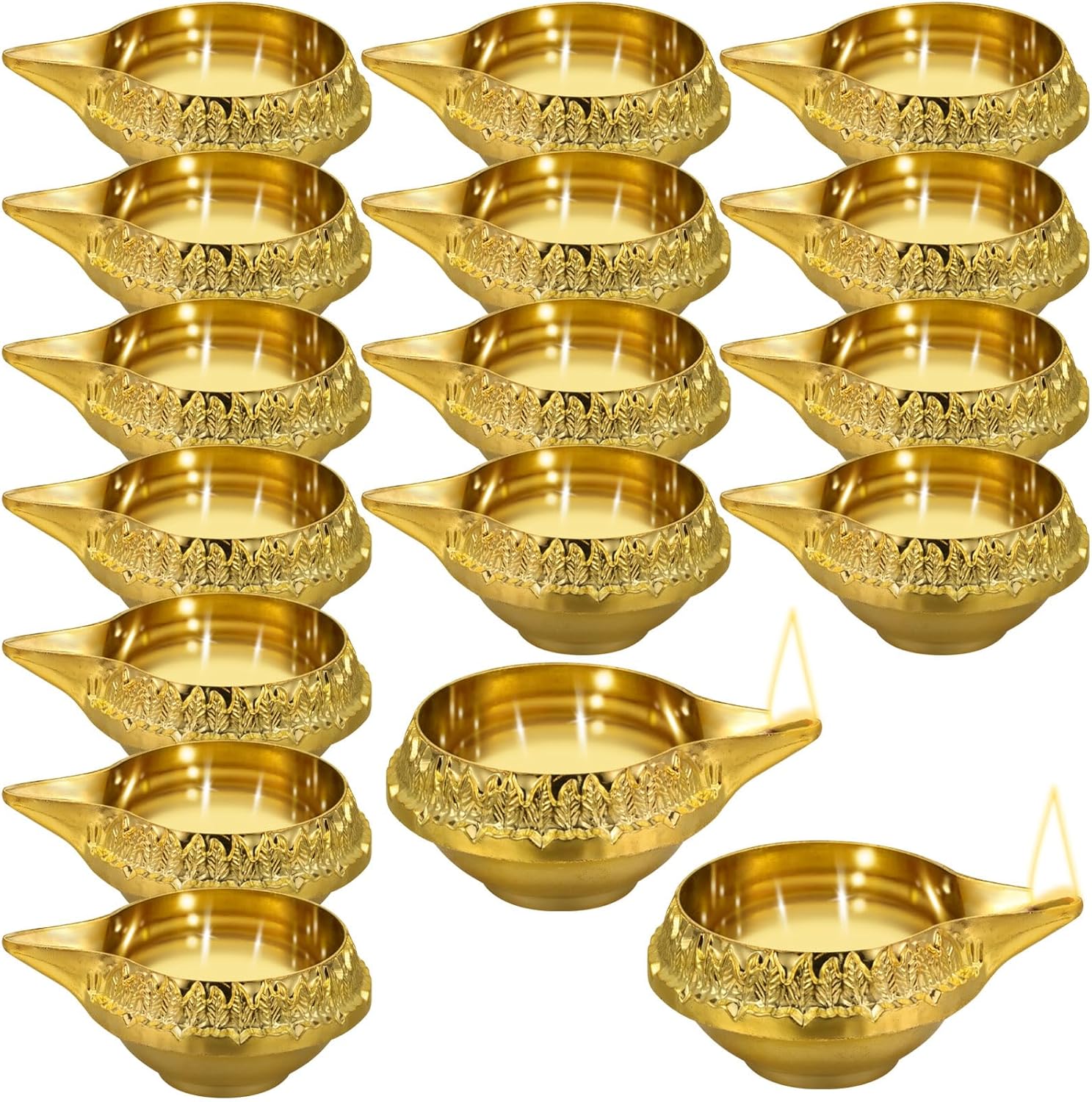 Oil Lamps & Accessories - Retisee Kuber Diya for Diwali Decoration Brass Metal Oil Lamp Traditional Diwali Diya Vilakku with Storage Box to be Used with Cotton Wick or Roli for Puja Pooja Indian Deepawali Gift Items (20)