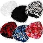 Skyebed 6 Pcs Distressed Knitted Beanie Winter Warm Hats Fashion Fuzzy Cap Knit Beanie for Women Men Cold Weather Accessories Multi