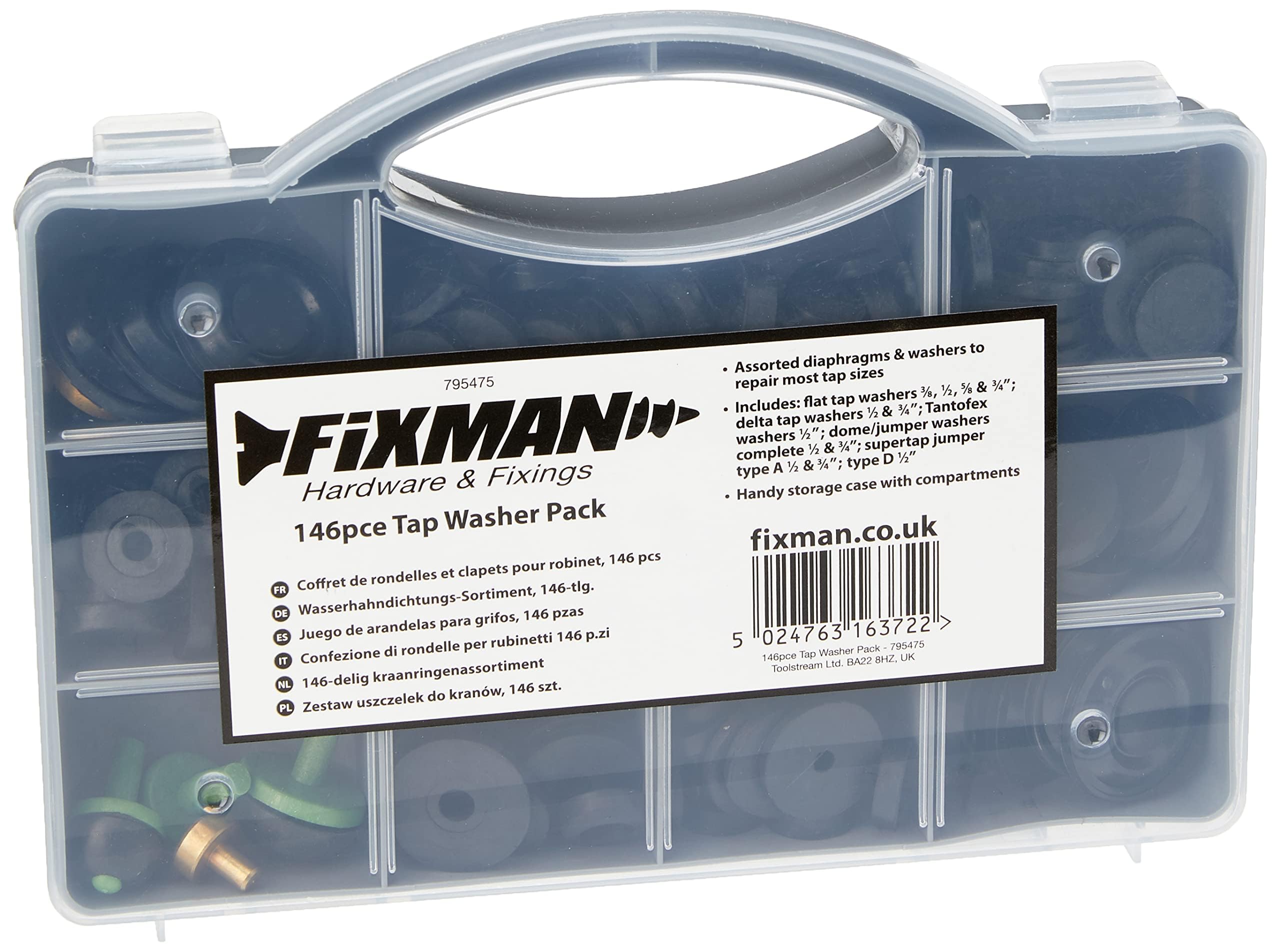 Fixman 795475 Tap Washers Pack 146pce