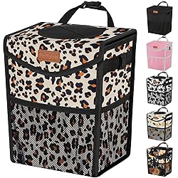Pritent Car Trash Can with Lid, Cute Leakproof Car