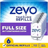 Zevo Flying Insect Trap Refill Cartridges for Fruit Flies & Gnats, 6 Count | Fits Zevo MAX & Zevo Flying Insect Trap, Catches