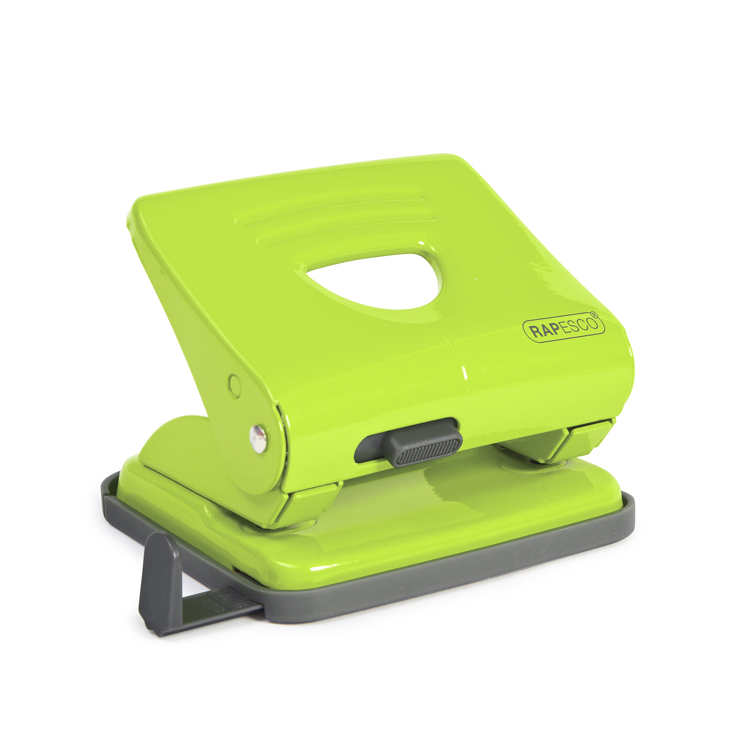 Rapesco 1361 825 2-Hole Metal Punch, 25 Sheet Capacity, Green