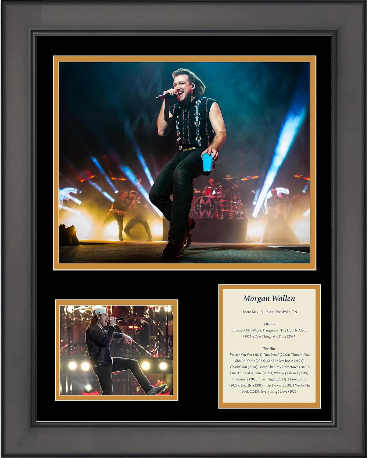 Photographs - HOFSM.COM Hall of Fame Sports Memorabilia Framed Morgan Wallen Discography 12
