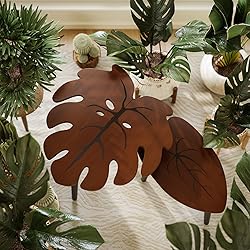 BAMEOS Monstera Leaf Nesting Tables Set of 2, Small