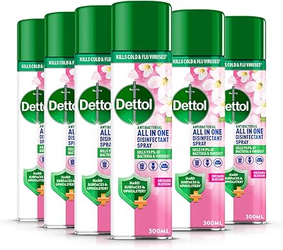Dettol All In One Disinfectant Spray Orchard Blossom 6 x 300 ml