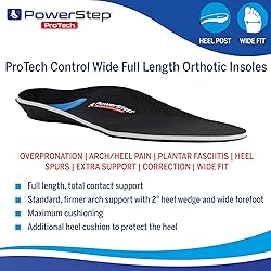 PowerStep ProTech Control Wide Orthotic Inserts