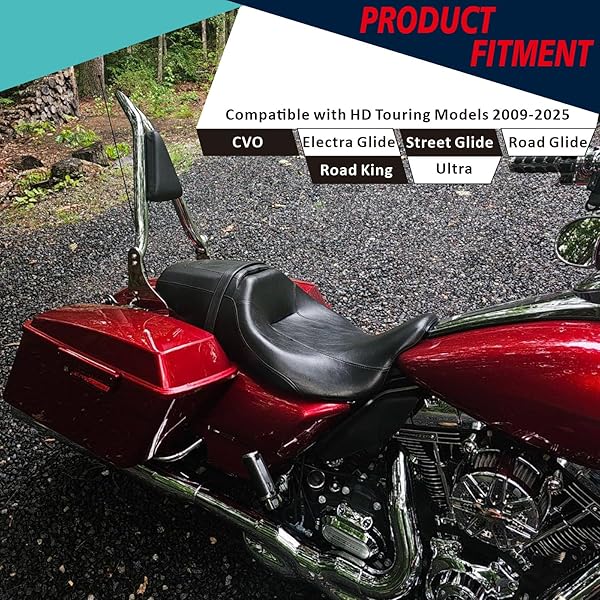 YHMOTO DETACHABLE SISSY BAR PASSENGER BACKREST 22″ INCH REAR PAD FIT FOR HARLEY TOURING MODELS 2009-2025 ROAD KING ULTRA CVO LIMITED STREET GLIDE ROAD GLIDE ELECTRA GLIDE (CHROME)