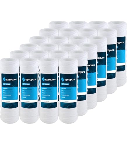 Pack De 50 Cartuchos De Filtro De Sedimentos Aquafilter FCPS - Polipropileno Fundido Soplado, Para Sistemas De Agua