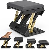 Kalnweis 120 lbs Ergonomic Adjustable Under Desk Footrest &amp; Leg Rest Stool | 5 Height &amp; 8 Angle Levels, Soft Memory Foam Footstool Cushion, No-Tool Quick Setup, for Office, Computer &amp; Gaming Black