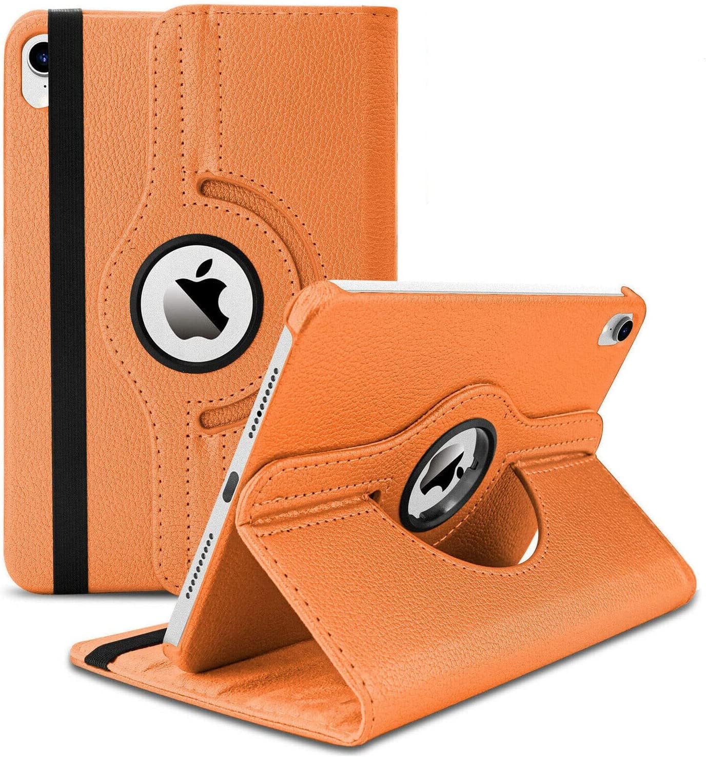 World Biz Rotating Case for iPad Air 10.9’’ 5th / 4th Generation Case (2022/2020), 360° Rotation Shockproof PU Leather Flip Cover with Auto Wake/Sleep Apple iPad Air 5/4 10.9 inch (Orange) — image 1