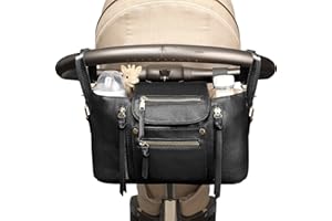 miss fong Universal Stroller Organizer with Insulated Cup Holder Stroller Caddy Baby Storage Bag with Adjustable Strap, Fits for like Uppababy, Baby Jogger, Britax, Umbrella