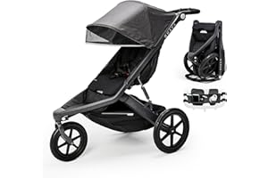 Guava Roam Jogging Stroller with 3D Nesting Fold | Compact-Folding Baby & Toddler Travel Stroller | All-Terrain Running Stroller | Portable Folding Stroller up to 60 lbs