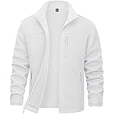 MAGCOMSEN Men's Winter Zip Up Polar Fleece Jacket Athletic Tactical Hiking Outdoor Jackets with 3 Pockets