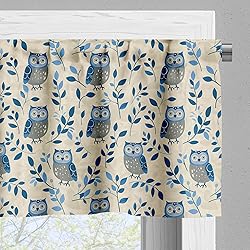 Ambesonne Owl Window Valance Pack of 2, Simple