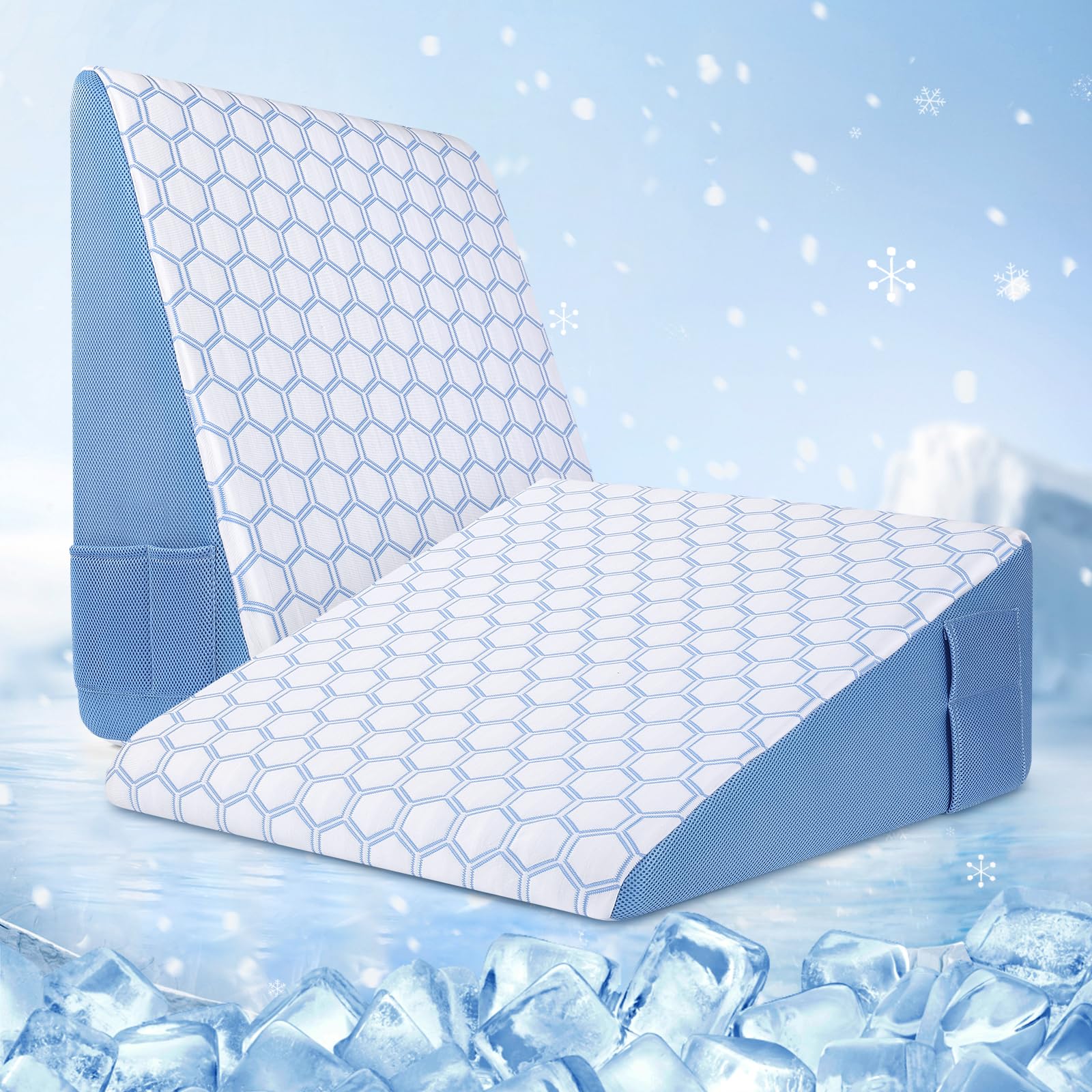 Forias Cooling Wedge Pillow for Sleeping,10