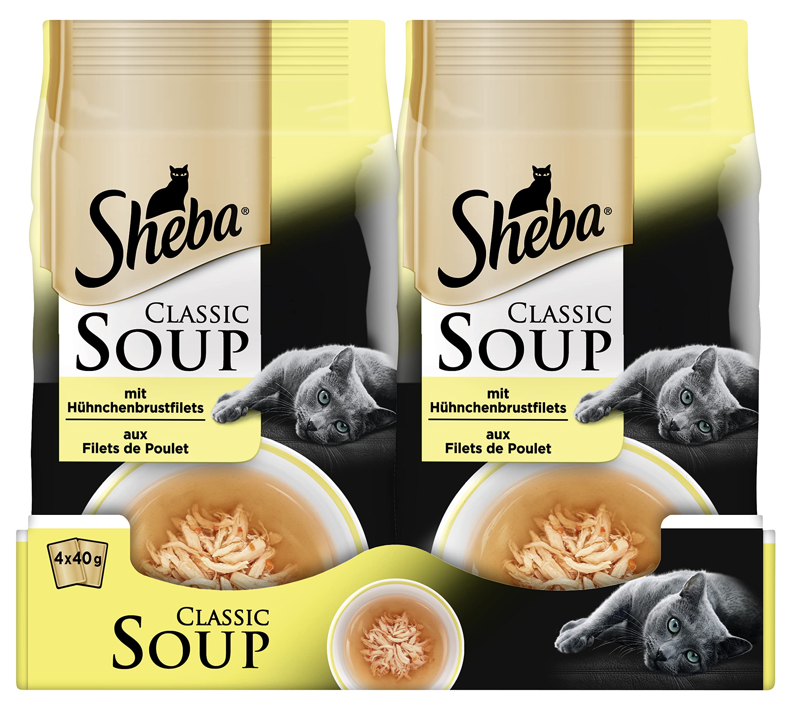 Sheba Cat Food Classic Soups, 12-Pack (12 x 4 x 40 g)