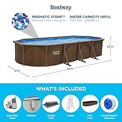 Bestway Hydrium 24' x 12' x 52" Oval Above Ground