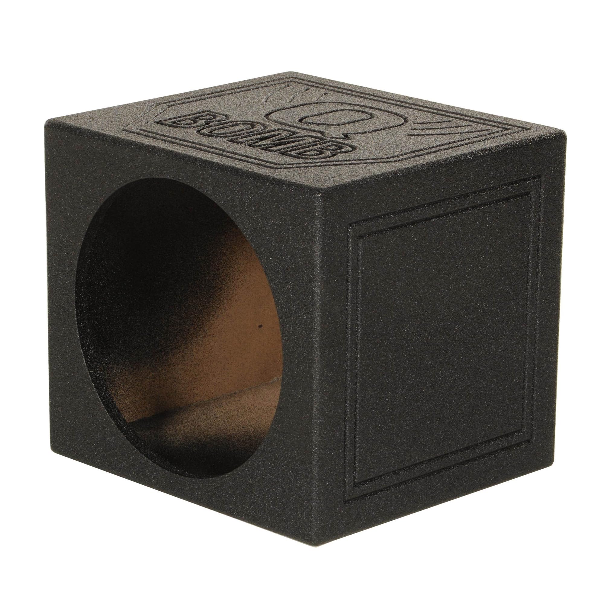 QPower Single 12-Inch Sealed Subwoofer Enclosure – Heavy-Duty MDF Car Audio Sub Box with Spray Finish