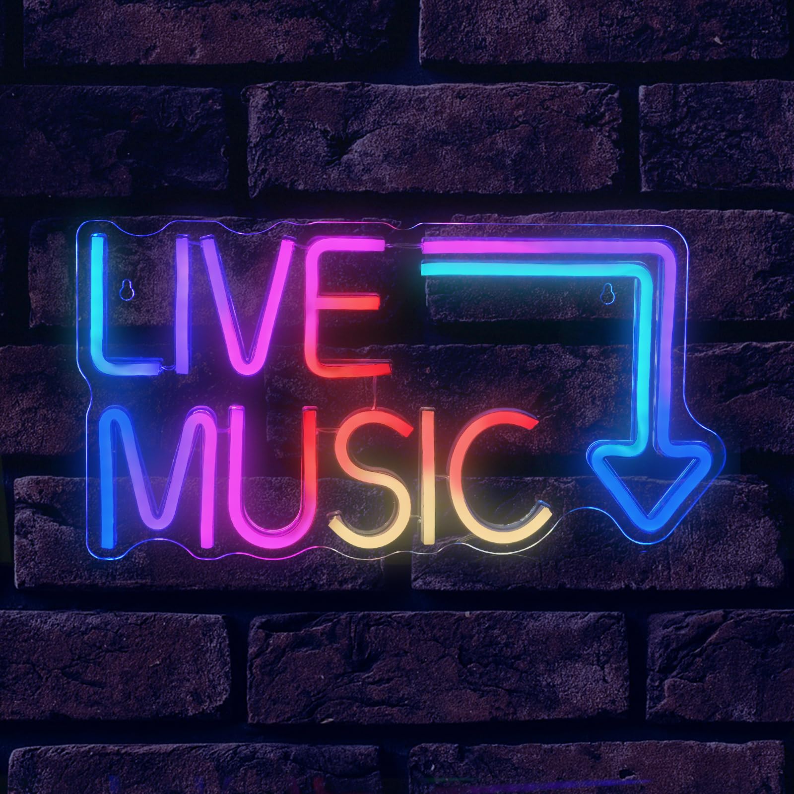 Photo 1 of RGB Dynamic Music Neon Sign Dimmable for Wall Decor Bedroom Man Cave Game Room Home Bar Decor Music Studio Nightclubs Parties Gift