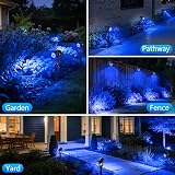 T-SUNUS Solar Garden Spot Lights Blue LED Outdoor IP65 Waterproof view 7