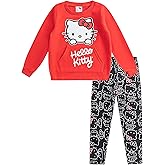 Hello Kitty Girls Long Sleeve Sweatshirt and Legging Pants Set for Toddlers, Little and Big Girls