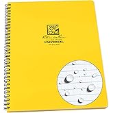 Rite in the Rain Weatherproof Side Spiral Notebook, 8.5" x 11", Yellow Cover, Universal Page Pattern (No. 373-MX)
