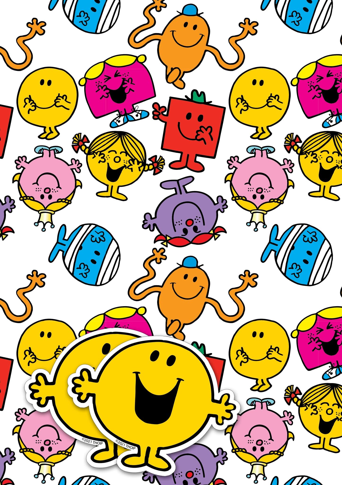 Mr Men & Little Miss Wrapping Paper 10 Sheets 10 Tags Sheet Size 70cmx50cm Official Product Responsibly Resourced