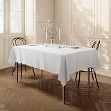 Home Direct Extra Large Rectangular Tablecloth 150x300cm White 59x118 view 5