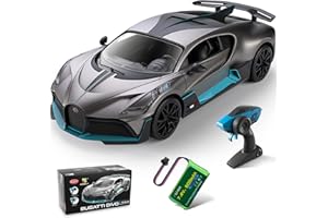 MIEBELY Remote Control Car, Bugatti Divo 1/16 Scale Rc Cars 12Km/h, 2.4Ghz Licensed Model Car 7.4V 500mAh Toy Car Headlight for Adults Boys Girls Age 6-12 Years Birthday Ideas Gift