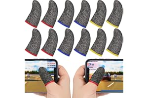 30 Piece Finger Sleeve for Gaming Mobile Game Controller Finger Thumb Sleeve Anti Sweat Breathable Seamless Touchscreen Cover