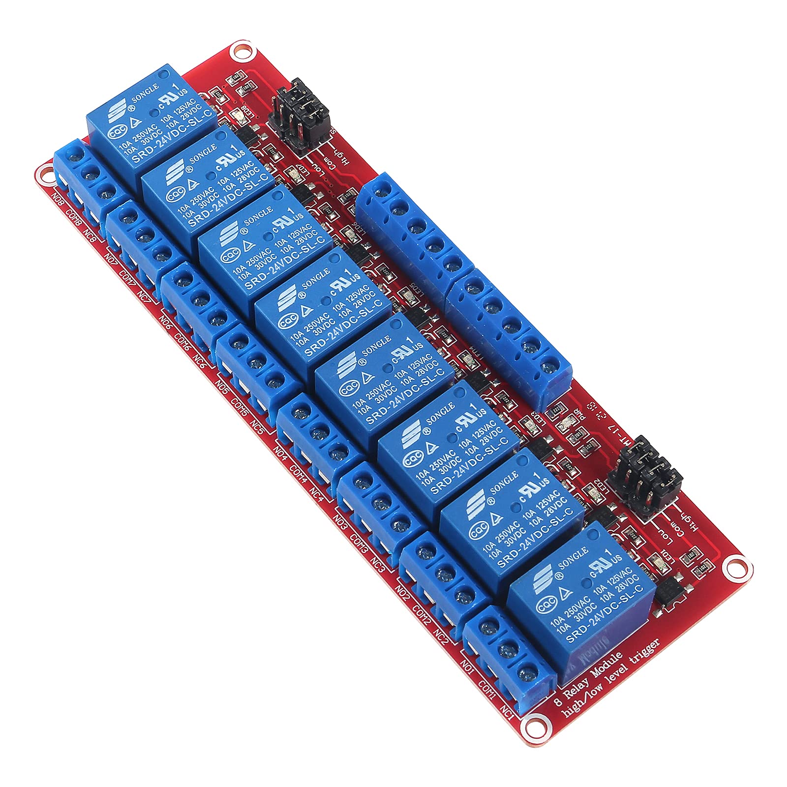 Photo 1 of AEDIKO DC 24V Relay Module Relay Board 8 Channel OPTO-Isolated High or Low Level Trigger