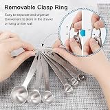 MECHEER Measuring Spoons Set 6 Stainless Steel Engraved Teaspoons Tablepoons view 3