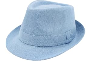 TRENDSBLUE Premium Jeans Fabric Solid Color Fedora Hat